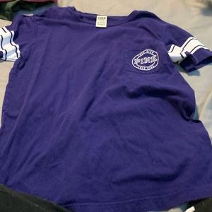 Purple shirt from pink. X-small